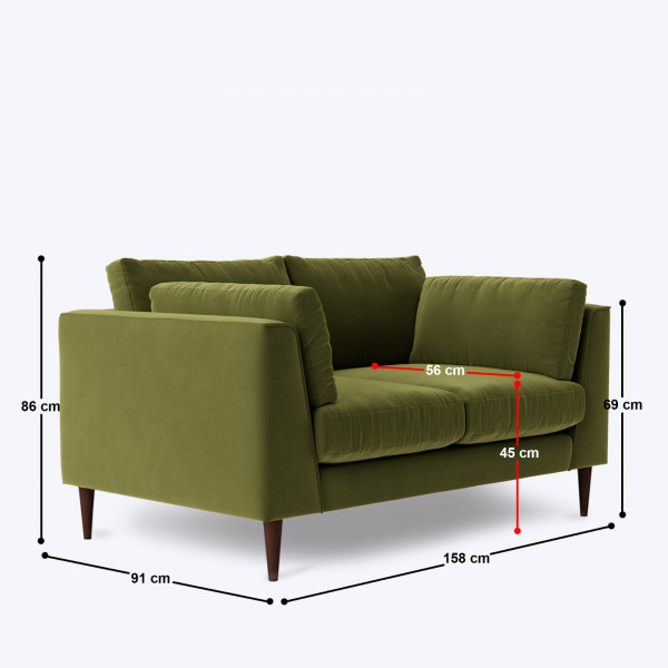 Zolce 2 Seater Sofa - 62" on rent
